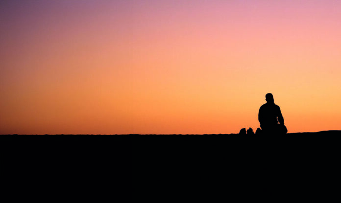Muslim,Praying,With,Sunset,In,The,Desert